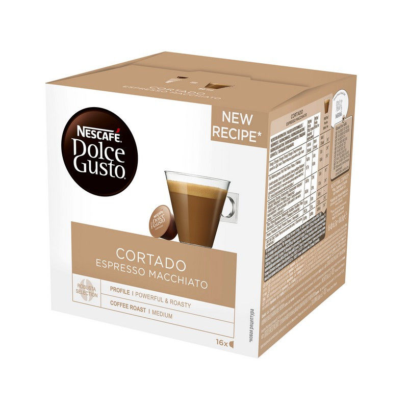 Капсулы для кофемашин NESCAFE DOLCE GUSTO эспрессо с молоком 16x200г.
