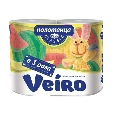 превью Полотенца бумажные Linia VEIRO Classic Plus 2рул./уп 2сл 6п2