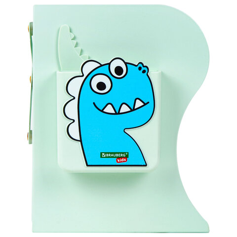 Подставка-держатель для книг и учебников BRAUBERG KIDS «Dino»с органайзеромраздвижнаяметаллическая238067