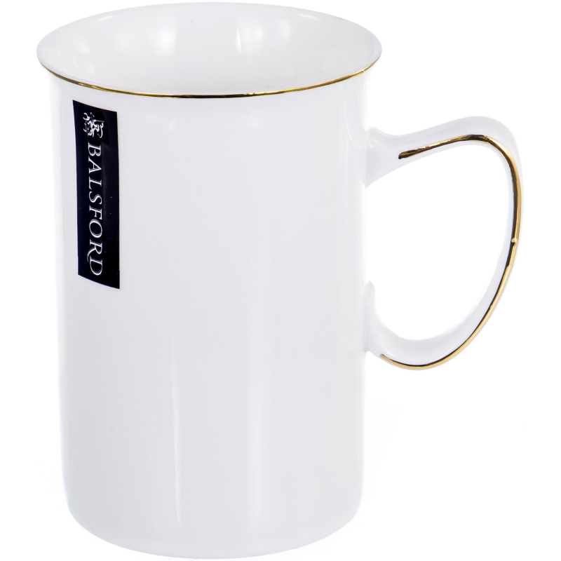 Кружка белая фарфоровая, ГРАЦИЯ,330мл 7.6×10.8см NEW BONE CHINA 101-01034