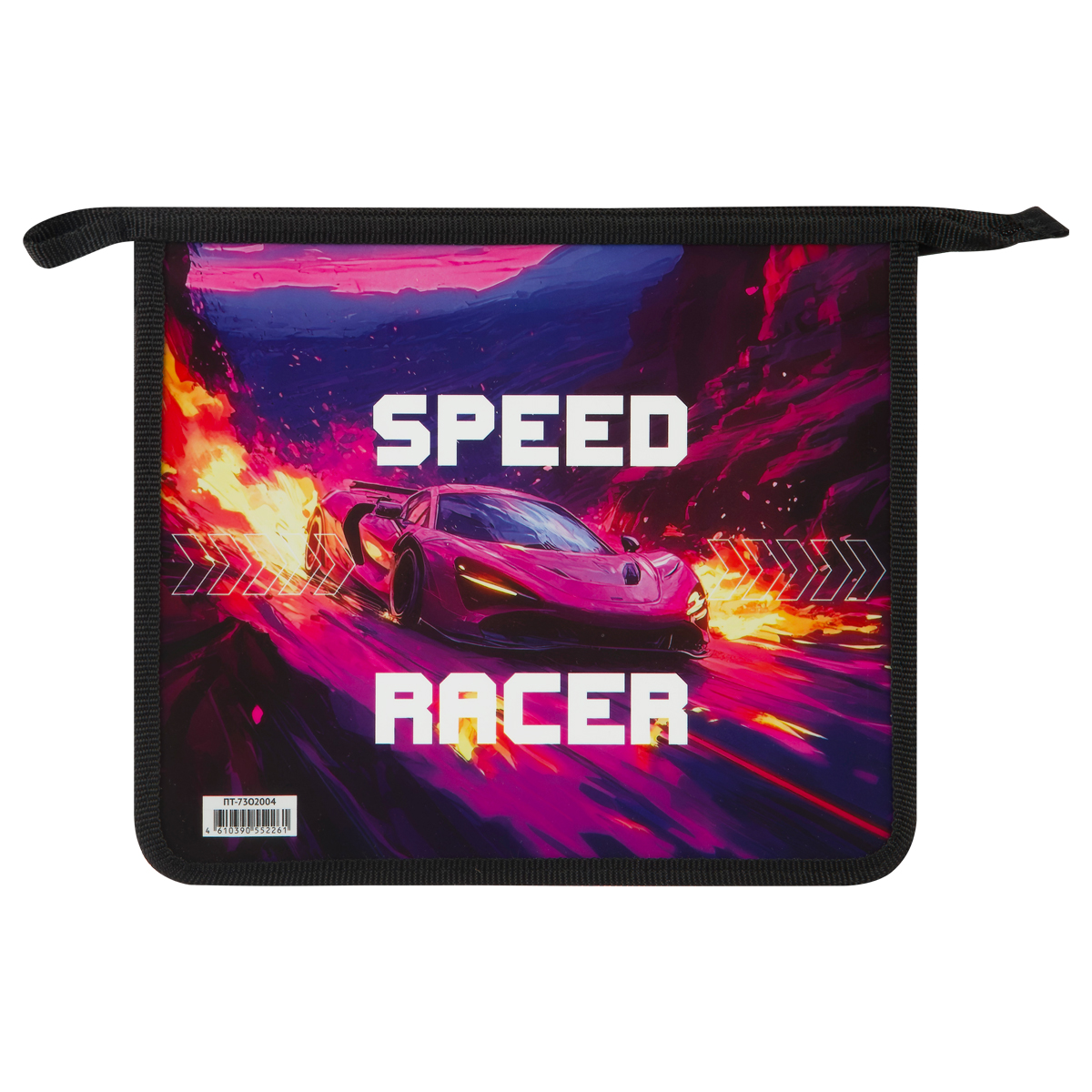 Папка для тетрадей 2 отделения, ArtSpace «Speed Racer», А5, пластик, на молнии