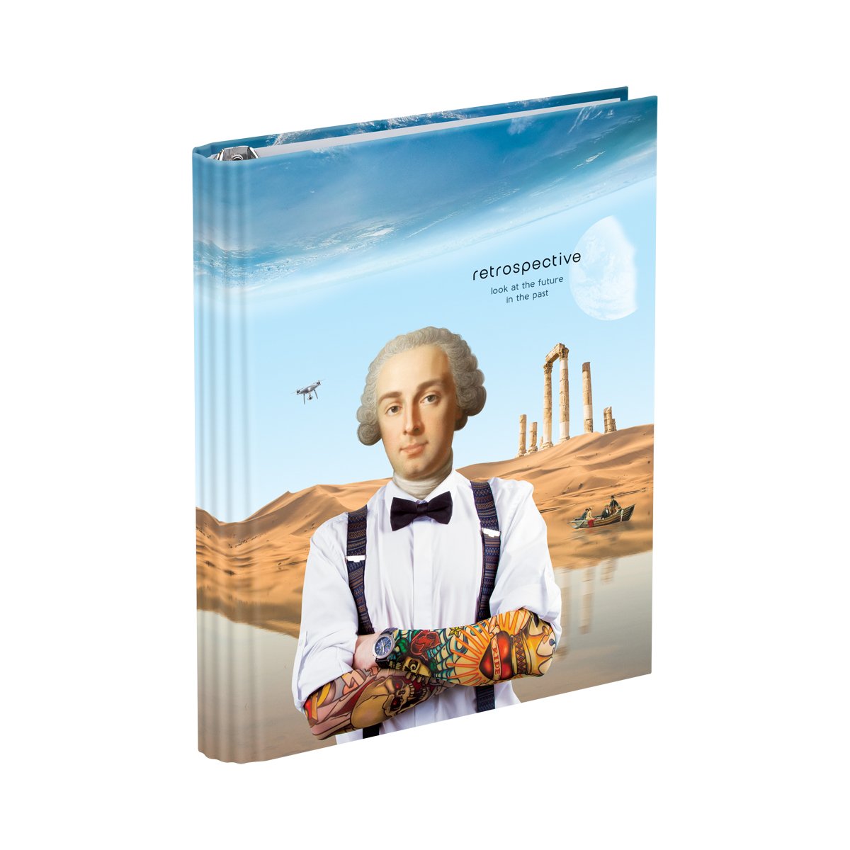 превью Тетрадь на кольцах А5, 160л., BG «Retrospective», глянцевая ламинация
