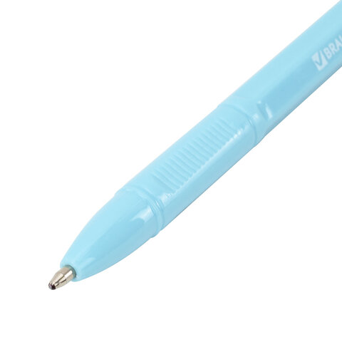 Ручки шариковые BRAUBERG «X-333 PASTEL MIX», НАБОР 8 ШТУК, СИНИЕ, узел 0.7 мм, линия письма 0.35 мм