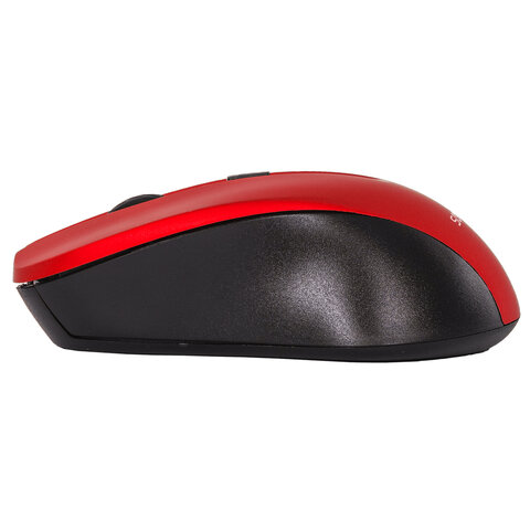 Мышь беспроводная с бесшумным кликом SONNEN V18, USB, 800/1200/1600 dpi, 4 кнопки, красная