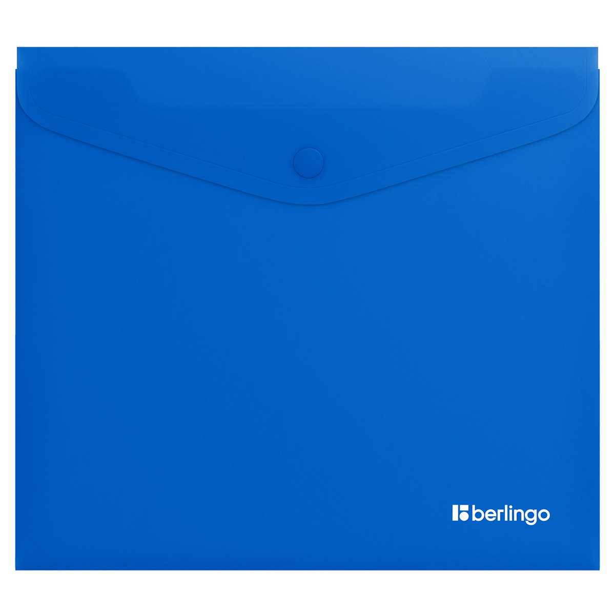 превью Папка-конверт на кнопке Berlingo «Soft Touch», А5+, 200мкм, софт-тач, синяя