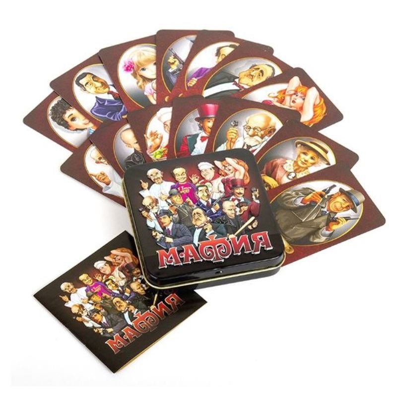превью Игра настольная Десятое королевство «Мафия», 14 карточек, метал. коробка