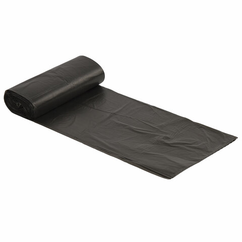 Мешки для мусора, 30 л, ЛАЙМА, комплект 30 шт., рулон, ПНД, стандарт, 50×60 см, 8 мкм, черные