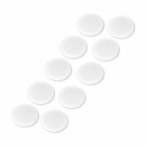 Магниты BRAUBERG BLACK&WHITE УСИЛЕННЫЕ 30 мм, НАБОР 10 шт, белые
