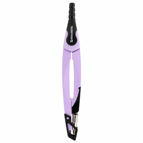 Готовальня BRAUBERG ULTRA, 4 предмета: циркуль 135 мм, запасной грифель, насадка, лавандовый цвет