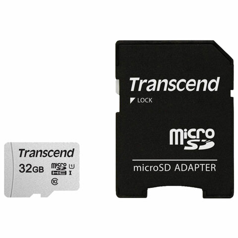 превью Карта памяти Transcend micro SDHC 32 Gb Class 10 (TS32GUSD300S-A)