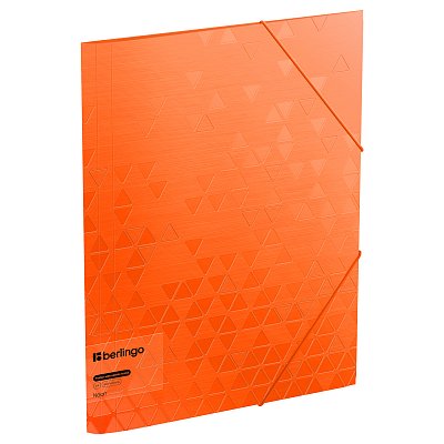 Папка на резинке Berlingo «Neon» А4, 600мкм, оранжевый неон