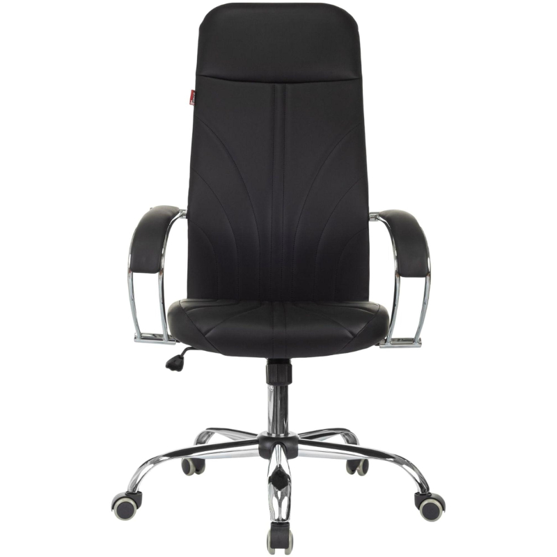 Кресло VB_EChair 655LT SL/TPU черный экокожа крестов. хром