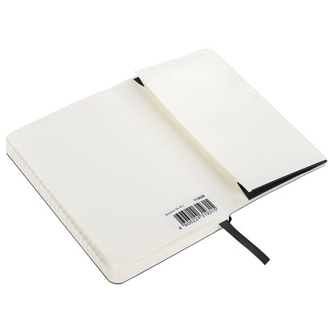 Блокнот МАЛЫЙ ФОРМАТ (96×140 мм) А6, BRAUBERG ULTRA, под кожу, 80 г/м2, 96 л., линия, черный