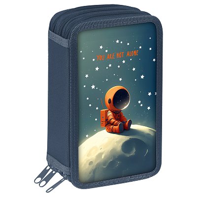 Пенал 3 отделения, 190×110 ArtSpace «On the moon», ткань