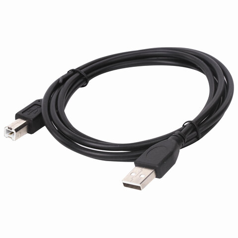 Кабель USB 2.0 AM-BM, 1.5 м, SONNEN, медь, для подключения периферии, черный
