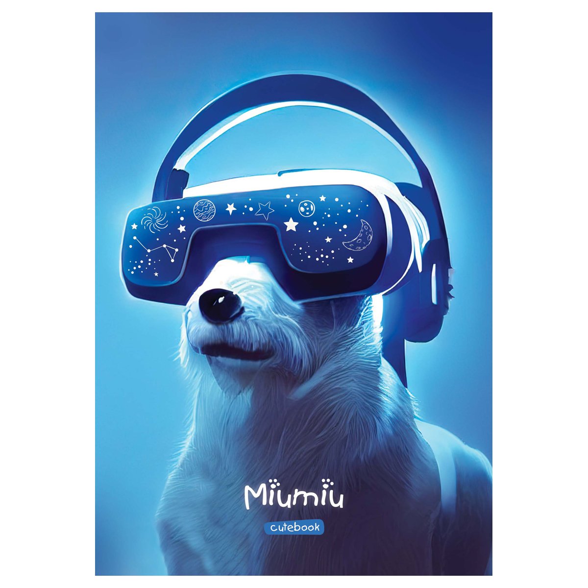 Тетрадь 40л., А5, клетка MESHU «Miumiu», матовая ламинация, тиснение фольгой, ЕВРО