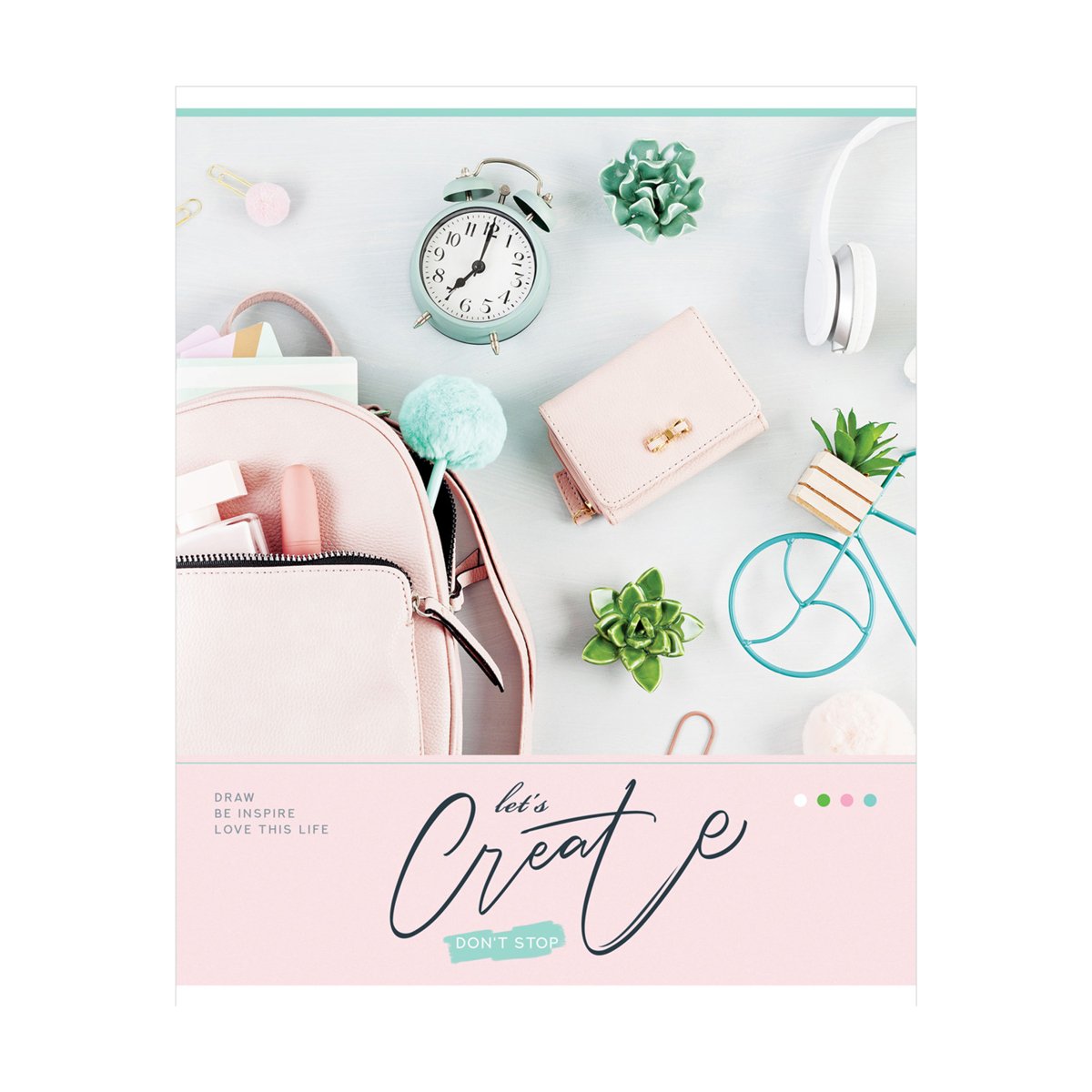 Тетрадь 96л., А5, клетка на гребне ArtSpace «Стиль. Don`t stop create»