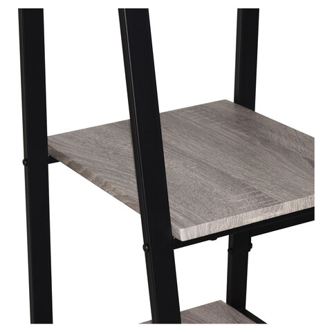 Стол на металлокаркасе BRABIX «LOFT CD-006», 1200×500х730 мм, 2 полки, цвет дуб антик