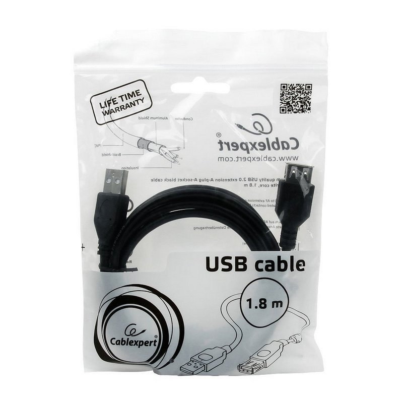 Кабель Cablexpert USB A - USB A 1.8 метра (CCF-USB2-AMAF-6)