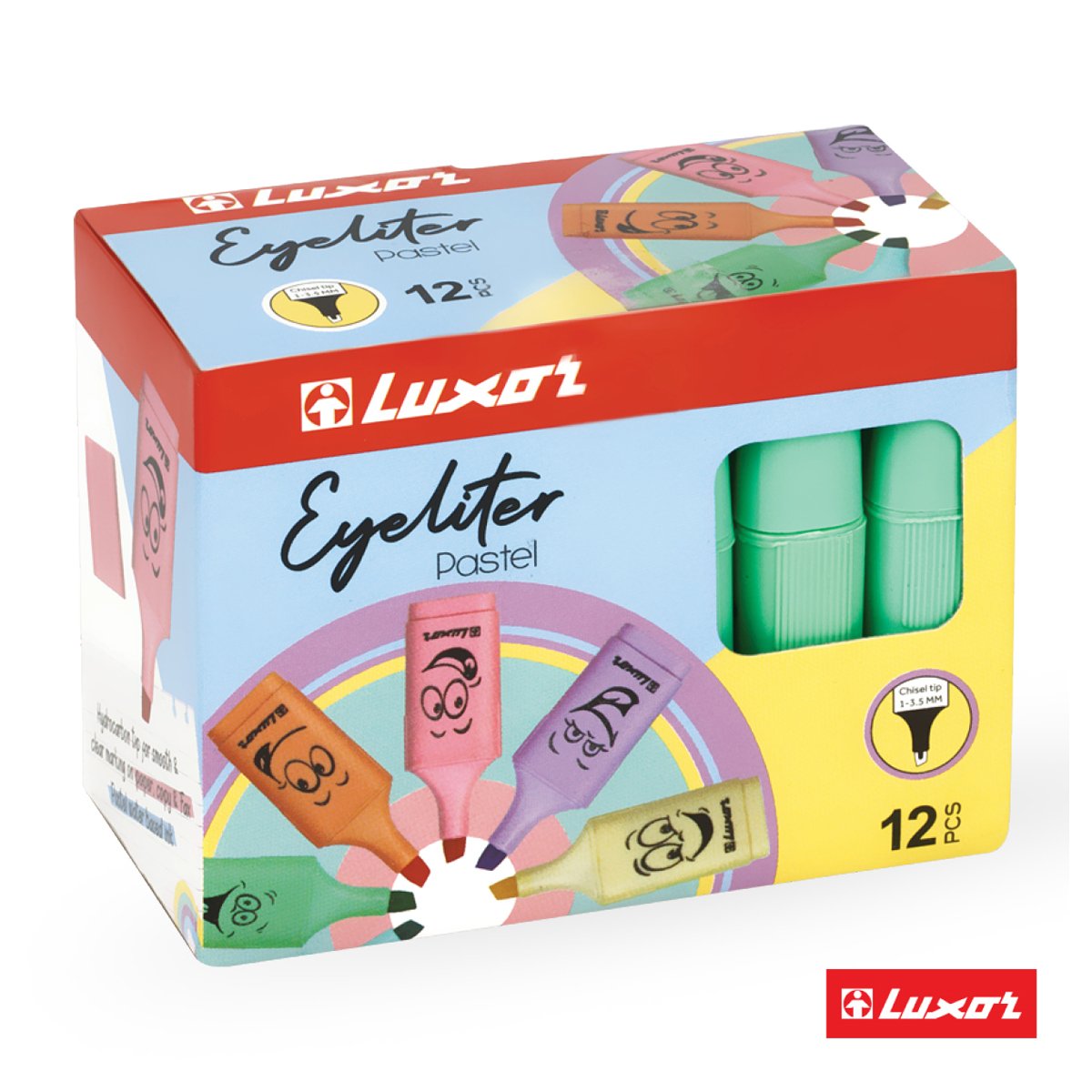 Текстовыделители Luxor «Eyeliter Pastel» пастельный зеленый, 1-4.5мм