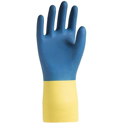 Перчатки защитные неопрен/латекс Lakeland Neolasol ECR27F цв. желт/син р.9