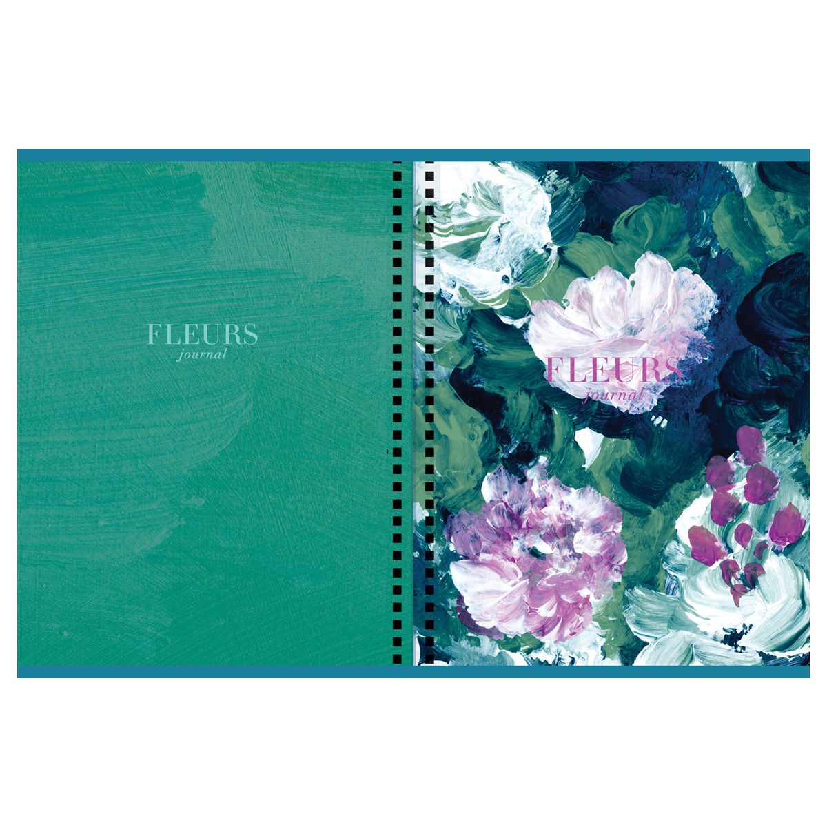 Тетрадь 80л., А5, клетка на гребне GreenwichLine «Blue flowers», глянцевая ламинация, 70г/м2