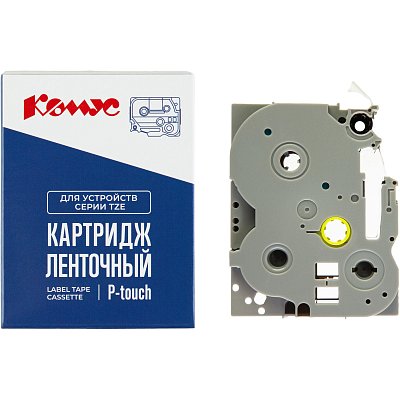 Картридж Комус TZE-252(Brother TZE-252 красный на белом,24мм/8м)