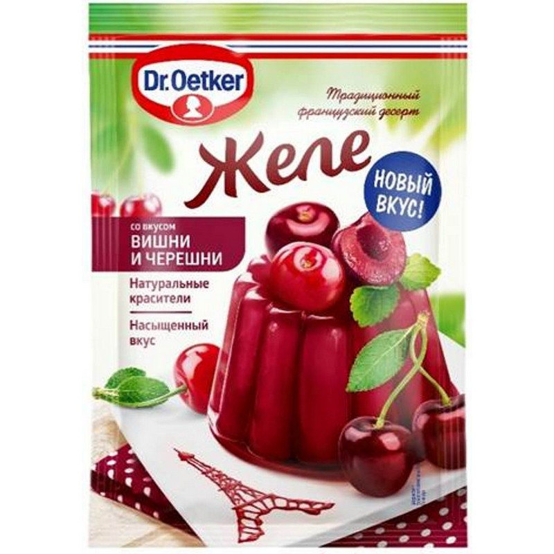 превью Желе Dr. Oetker со вкусом вишни и черешни 45 г