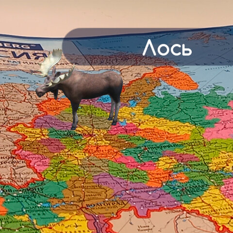 Карта России политико-административная 157×107см, 1:5.5М, в тубусе, интерактивная, BRAUBERG