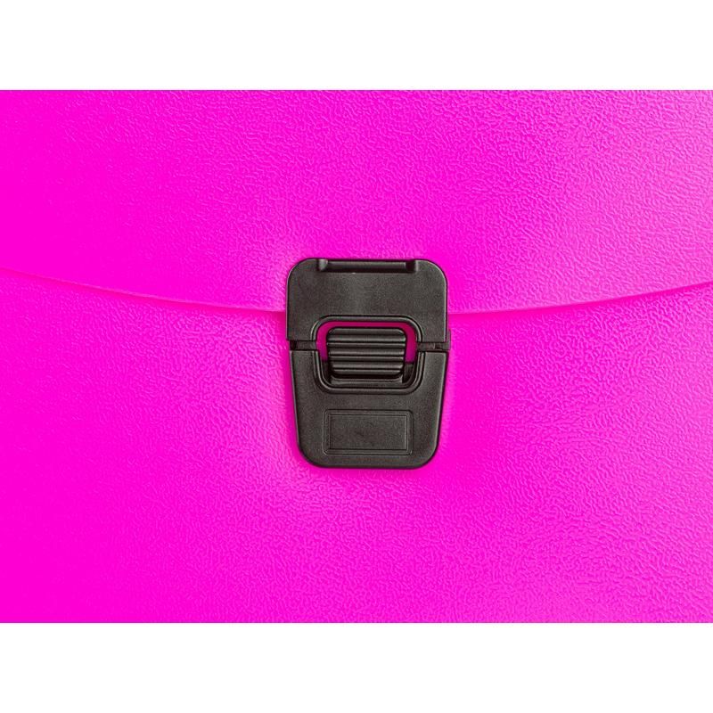 Папка-портфель пластиковая Attache Neon А4 розовая (335×230 мм, 1 отделение)