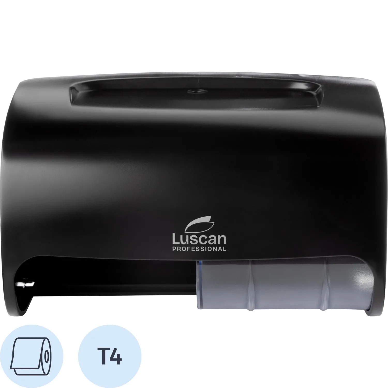 превью Диспенсер для туалетной бумаги рулонной Luscan Professional Etalon Doublemini T4 чёрный