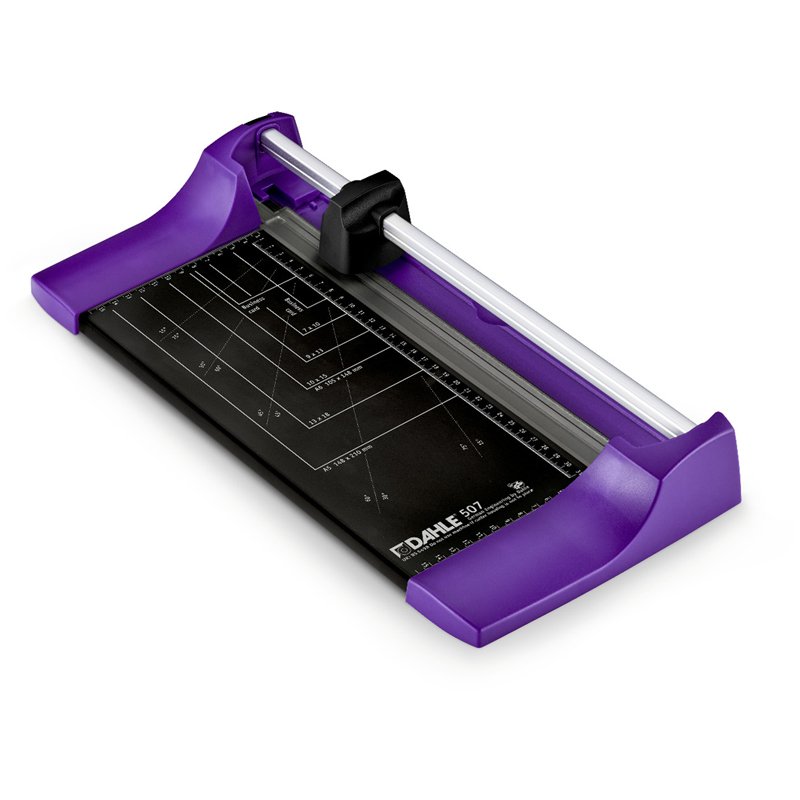 превью Резак роликовый А4 Dahle Color ID 507, 320мм, до 8 листов, фиолетовый, металлическое основание