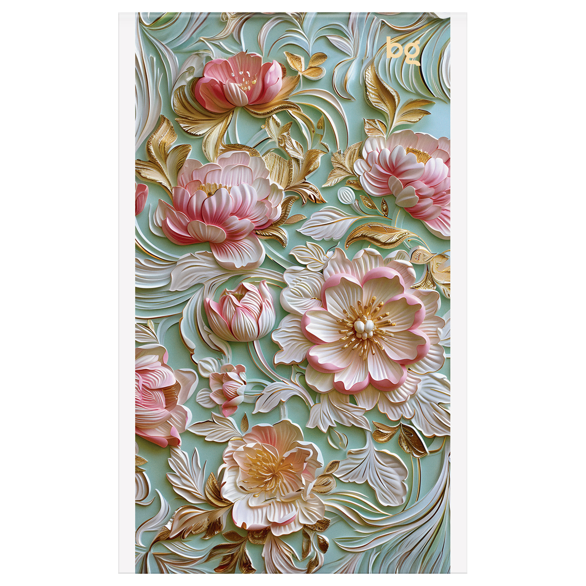 Блокнот А6 32л., на скрепке BG «Flowers and shine», блестки