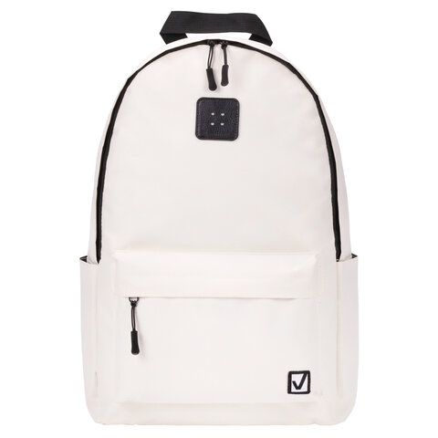 Рюкзак BRAUBERG POSITIVE универсальный, потайной карман, «Beige», 42×28х14 см
