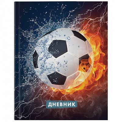 Дневник 1-4 класс 48 л., твердый, ЮНЛАНДИЯ, глянцевая ламинация, с подсказом, «Football»