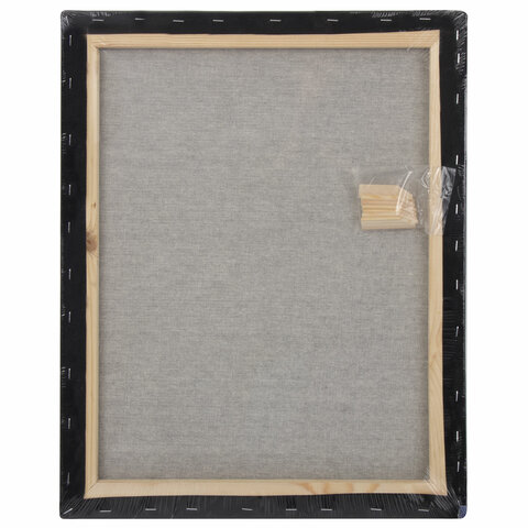 Холст на подрамнике черный BRAUBERG ART CLASSIC, 40×50см, 380 г/м, хлопок, мелкое зерно