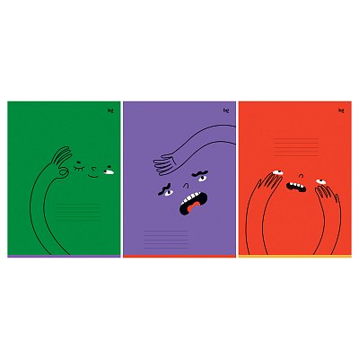 Тетрадь 96л., А4, клетка BG «Monocolor. Emotions»