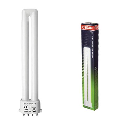 Лампа люминесцентная OSRAM DULUX S/E 11W/21-84011 ВтU-образнаяхолодный белый светцоколь 2G7