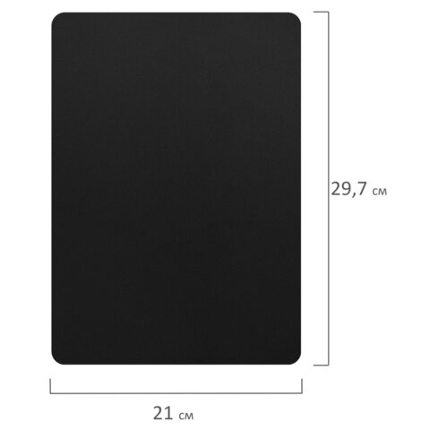 Табличка меловая А4 (21×29.7 см)КОМПЛЕКТ 10 штукпластиковаяЧЕРНАЯBRAUBERG291300