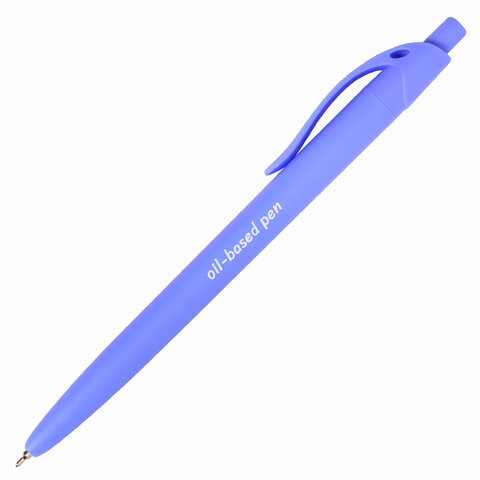 Ручка шариковая масляная автоматическая BRAUBERG «FRUITY Pastel», СИНЯЯ, корпус soft-touch, узел 0.7 мм, линия письма 0.35 мм, 142959