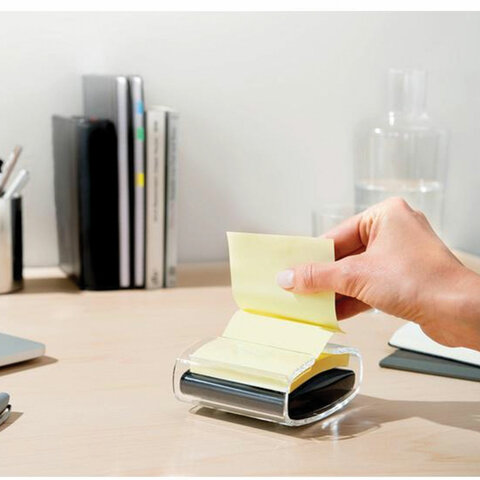 Диспенсер для Z-блоков Post-it Классика Pro-B-1SSCY-R330 + стикеры 76×76 мм канареечно-желтые 90 листов