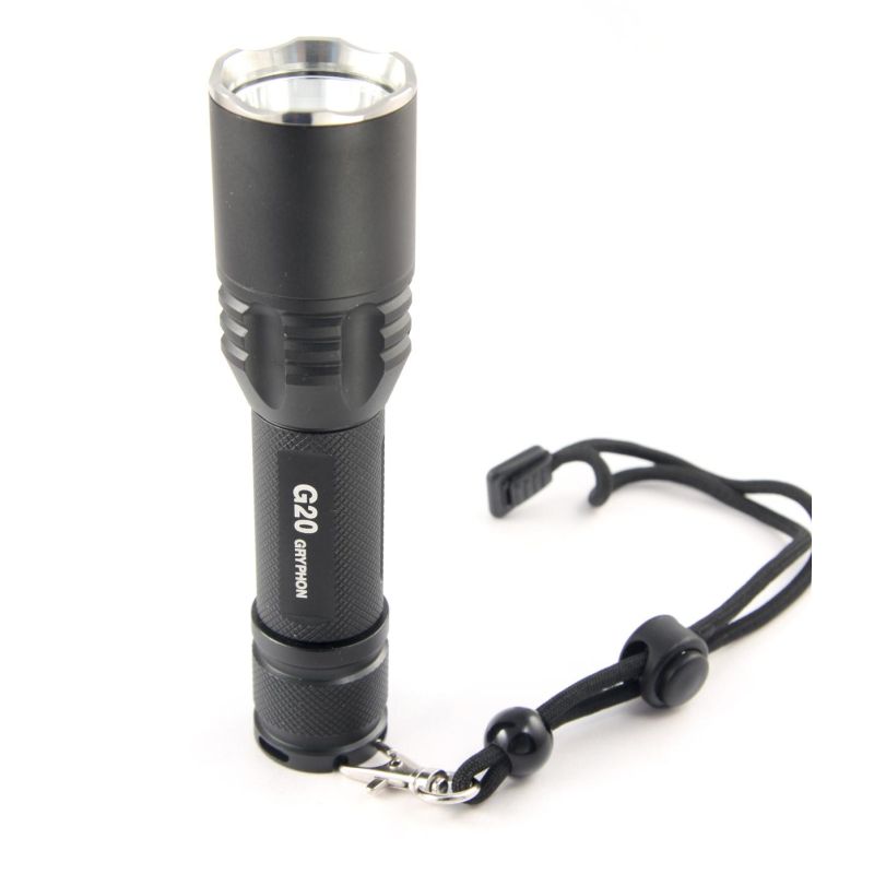 Фонарь ручной ЯРКИЙ ЛУЧ G20 ver.2 Gryphon CREE XM-L T6 600лм 4реж акк