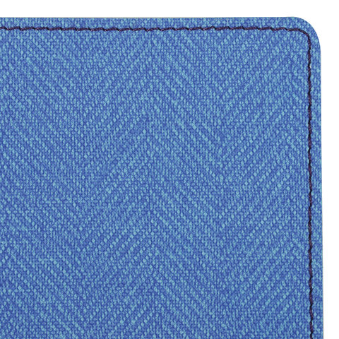 Бизнес-блокнот BRAUBERG «Tweed», А5 148×213 мм, под ткань, линия, 128 л., синий