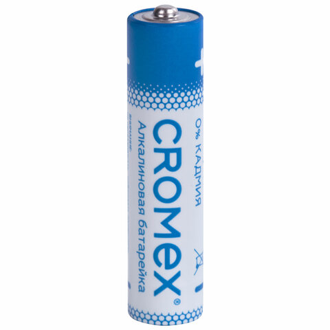 Батарейки алкалиновые «мизинчиковые» КОМПЛЕКТ 12 шт., CROMEX Alkaline, AAA (LR03, 24A), спайка