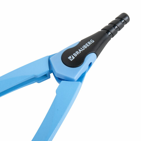 Готовальня BRAUBERG ULTRA, 4 предмета: циркуль 135 мм, запасной грифель, насадка, аквамариновый цвет