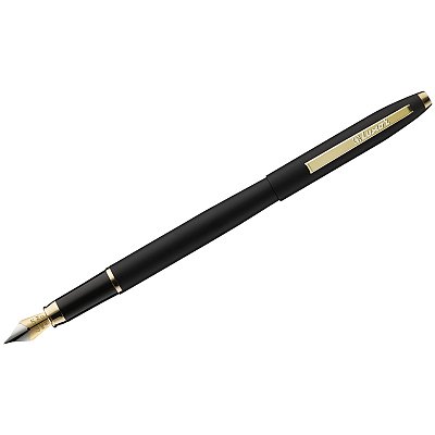 Ручка перьевая Luxor «Sterling» синяя, 0.8мм, корпус черный/золото