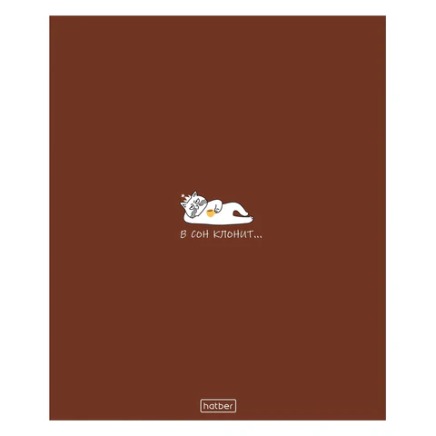 Тетрадь А5, 96 л., HATBER, скоба, клетка, Soft-touch ламинация, «Coffee Story» (микс в спайке), 094578