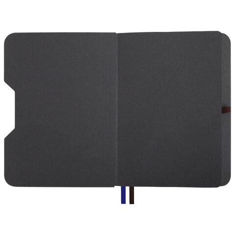 Блокнот А5 (148×218 мм), BRAUBERG «NOTE», под кожу софт-тач, с резинкой, 80 л., клетка, коричневый