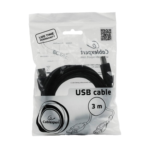 Кабель Cablexpert USB A - USB B 3 метра (CCF-USB2-AMBM-10)