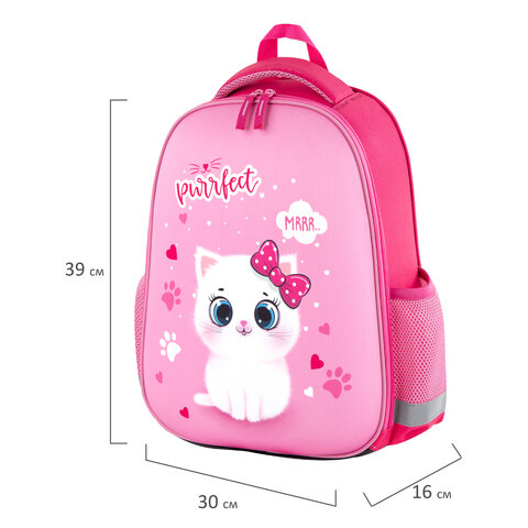 Ранец ПИФАГОР EVA BASIC, 1 отделение, «Fluffy cat», 39×30х16 см